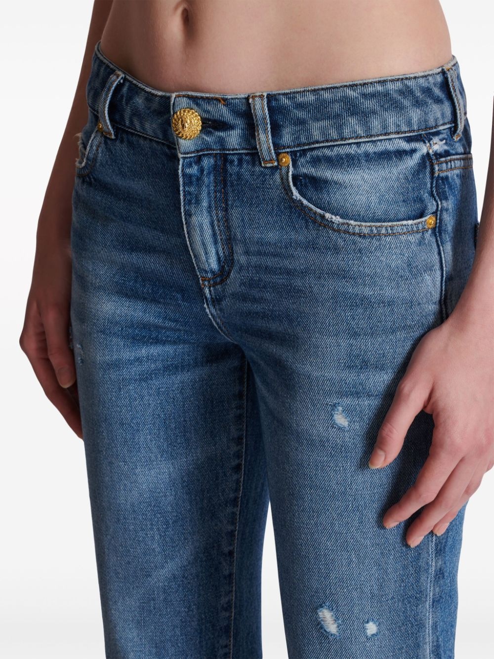 mid-rise flared jeans - 6
