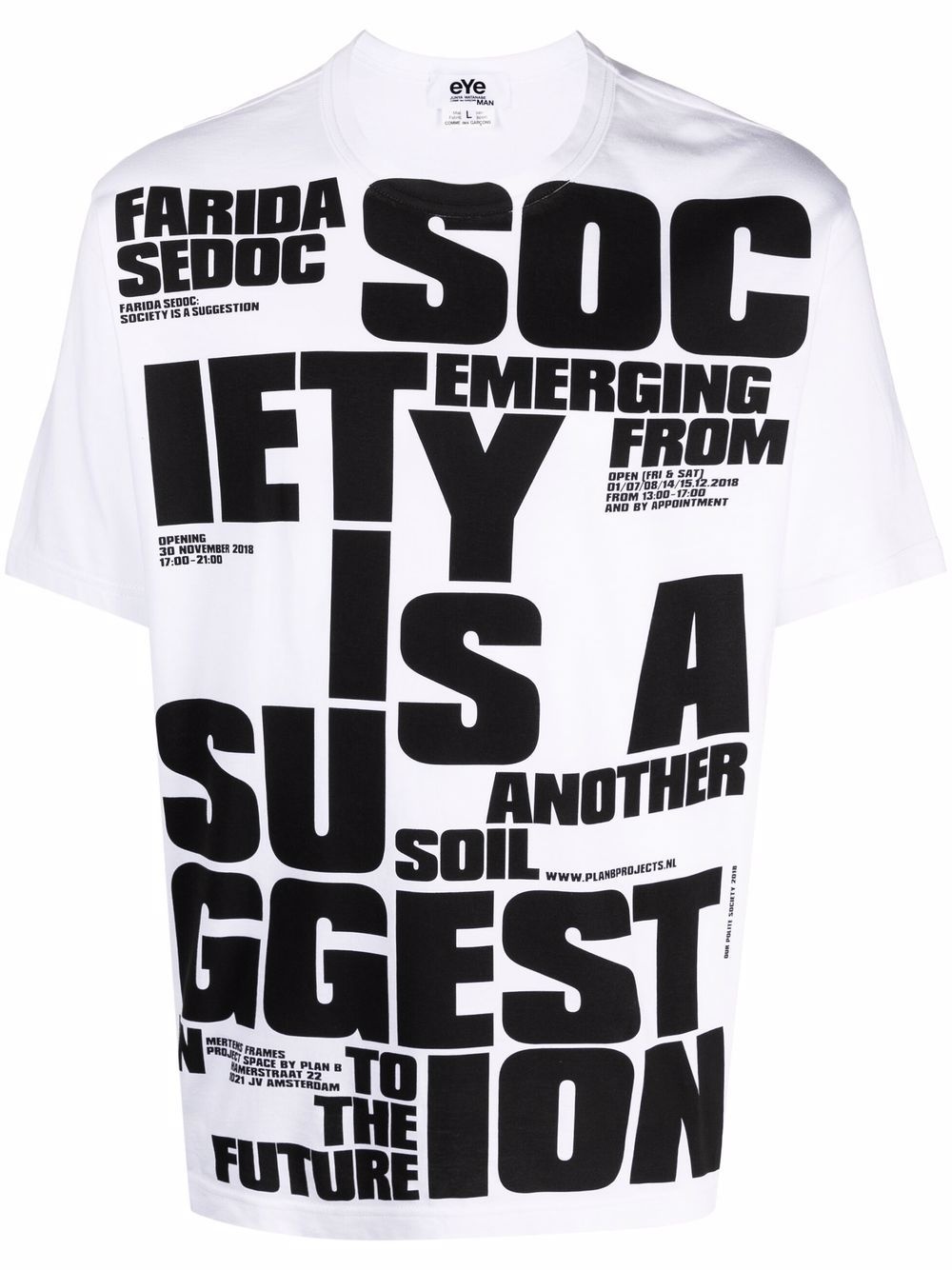 text-print cotton T-shirt - 1