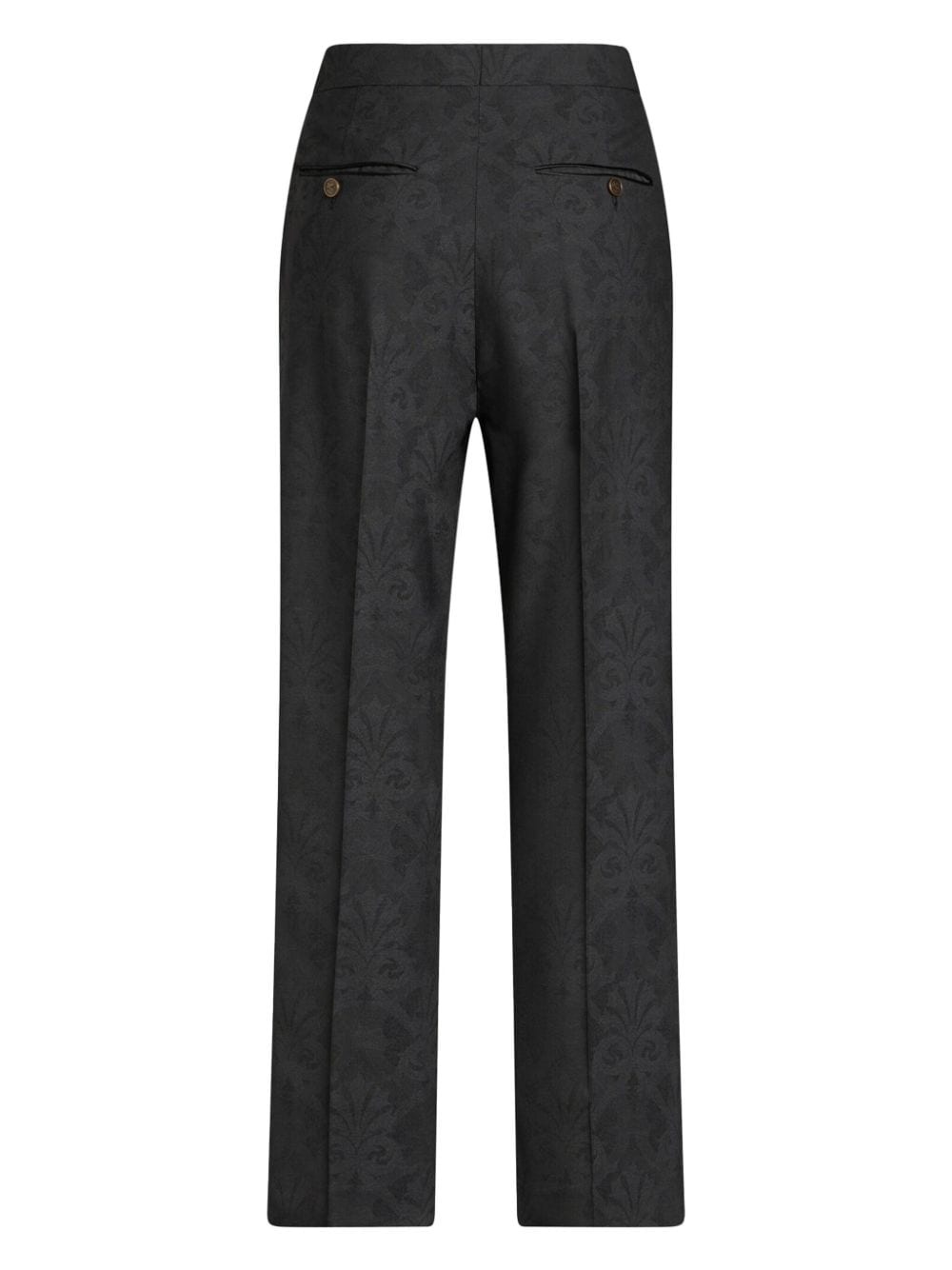floral-jacquard trousers - 6