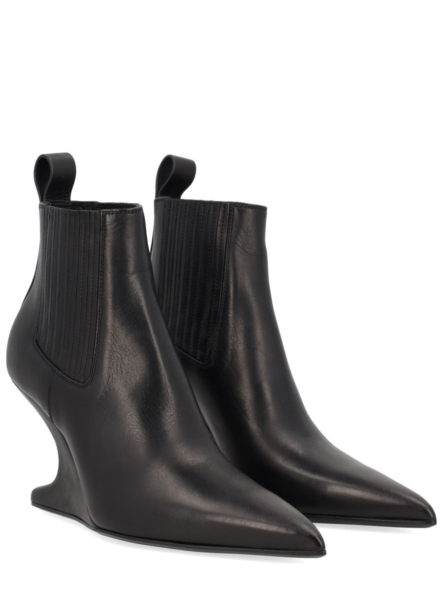 LEATHER ANKLE SHARP BOOT - 2
