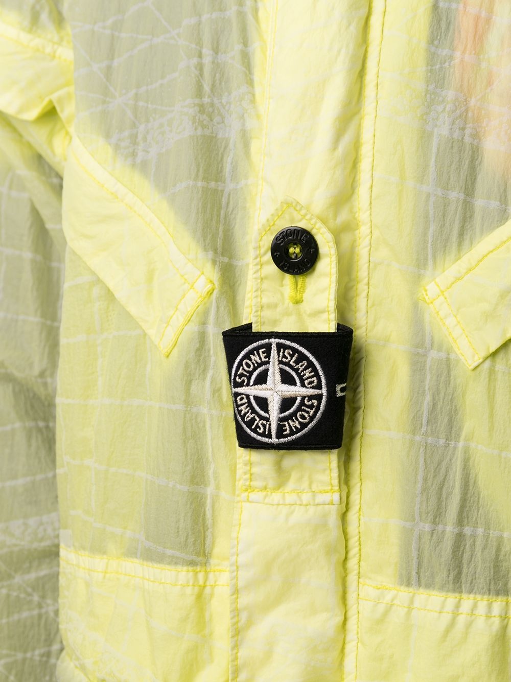 reflective grid parka coat - 5