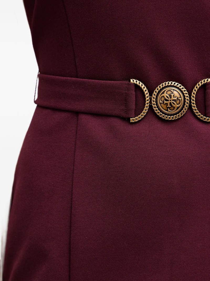 V-neck belted mini dress 5