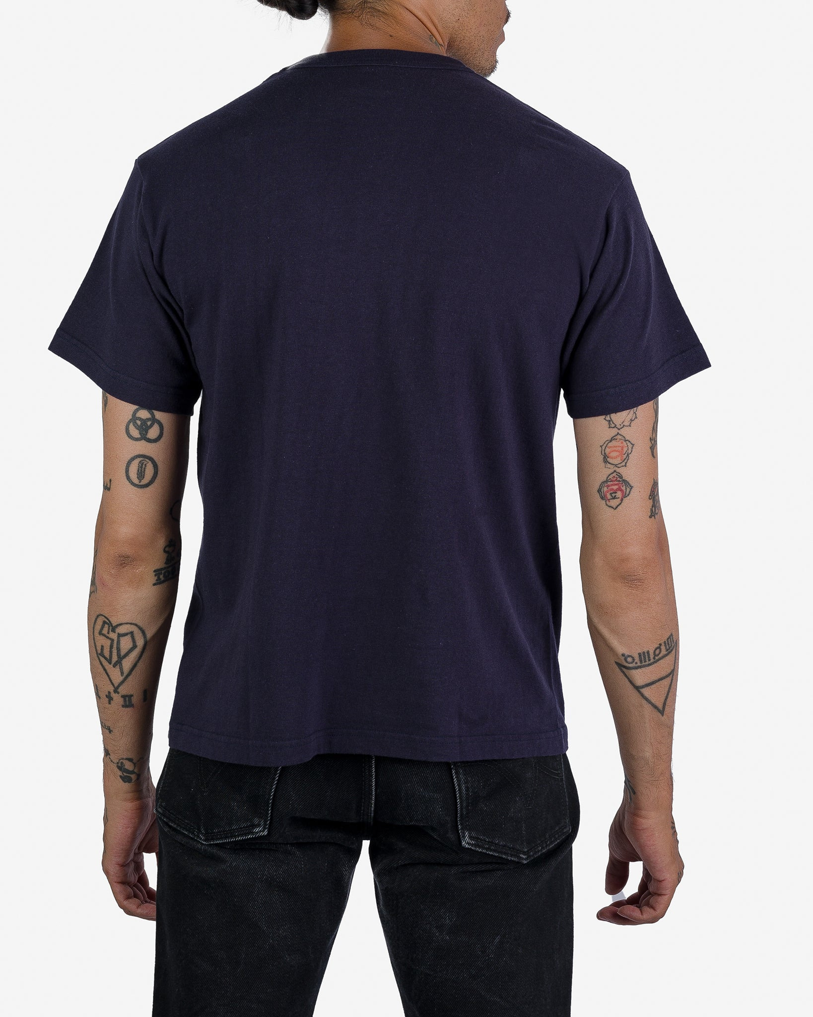 IHT-1610-NAV 6.5oz Loopwheel Crew Neck T-Shirt - Navy - 3