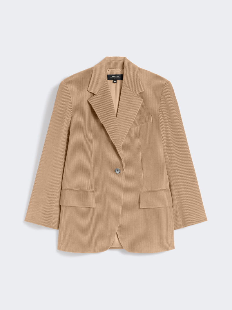 FORMIA Single-breasted velvet blazer 1