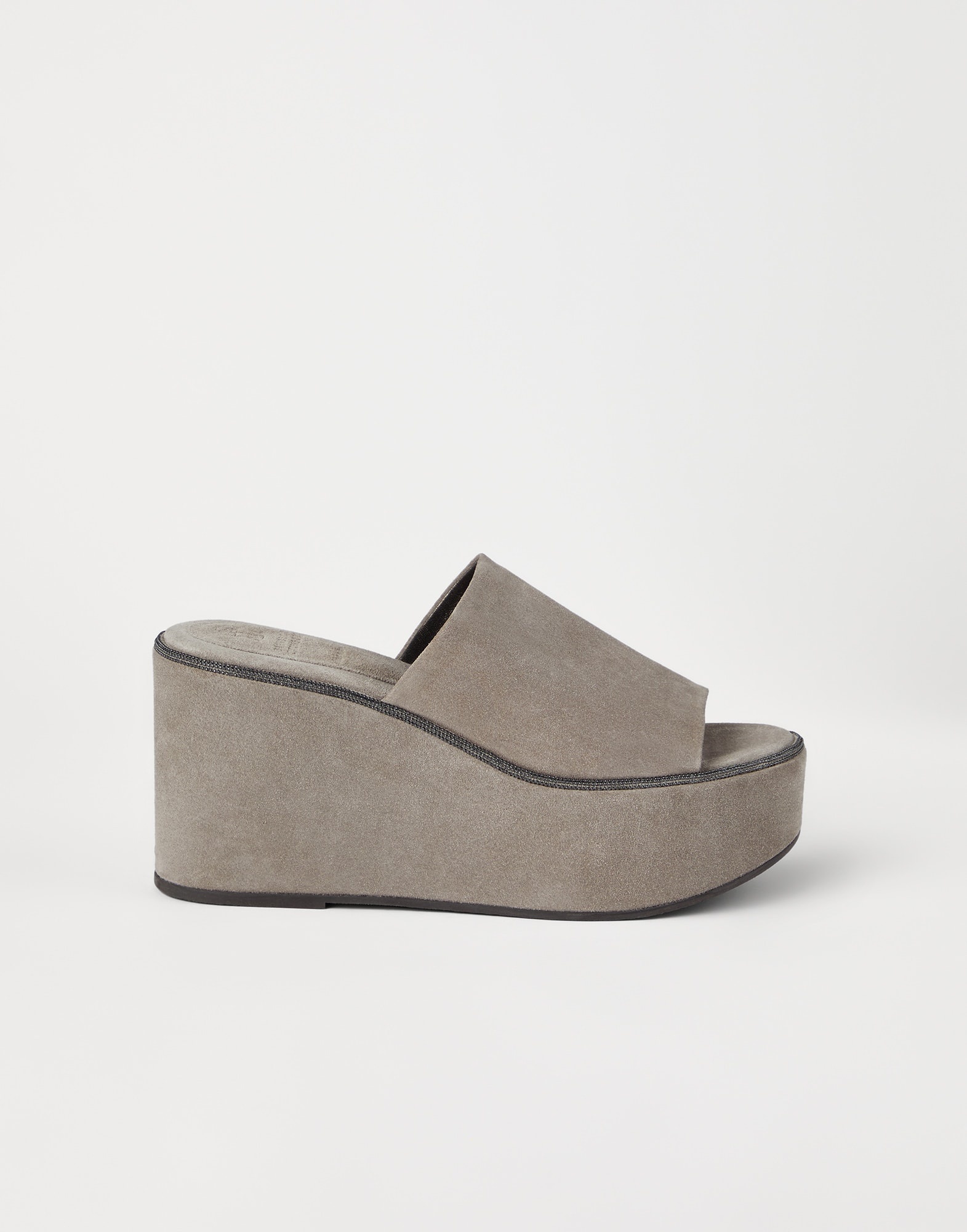 Suede wedges with precious welt - 5
