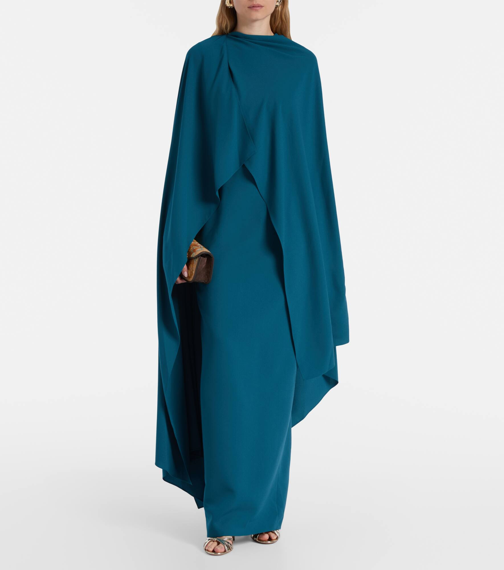 Deena caped crêpe gown - 2