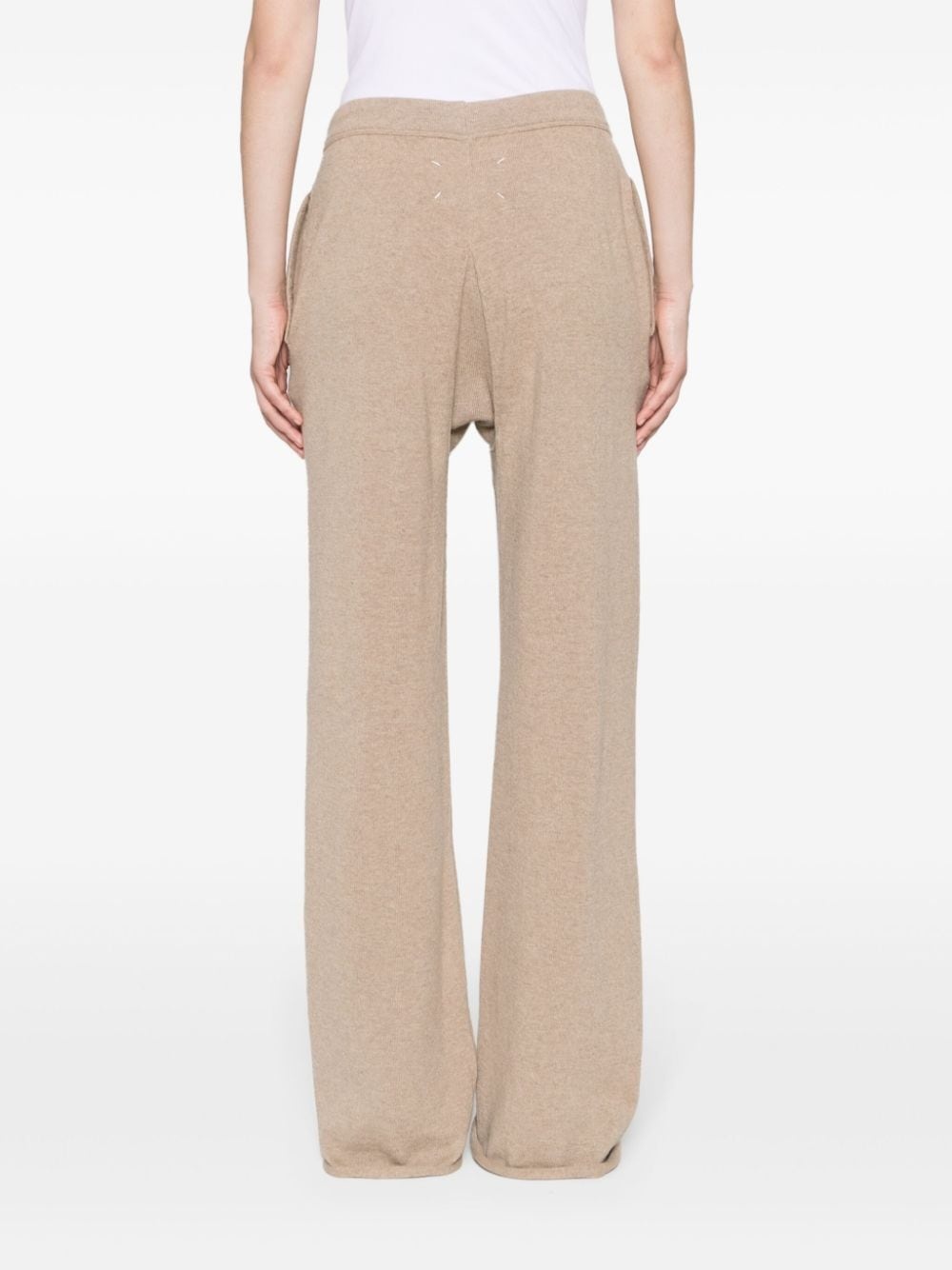 straight-leg knitted trousers - 4