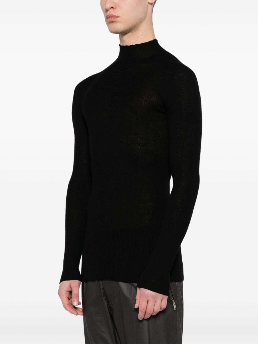 ribbed-knit wool jumper - 3