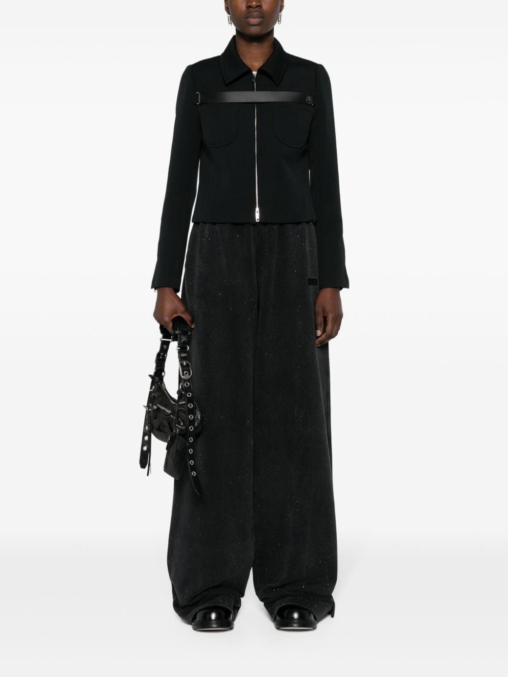 crystal-embellished track pants - 3