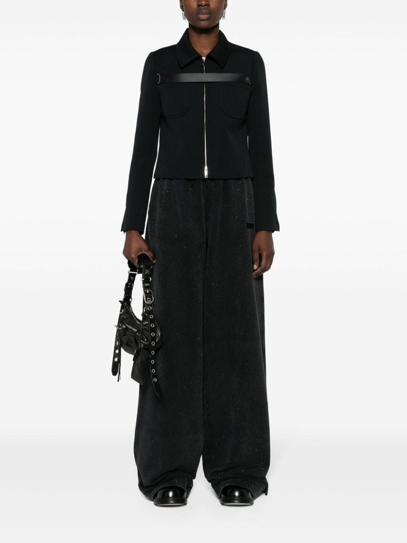 VETEMENTS crystal-embellished track pants outlook