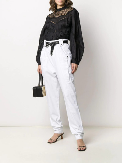 Isabel Marant ruched bell sleeve blouse outlook