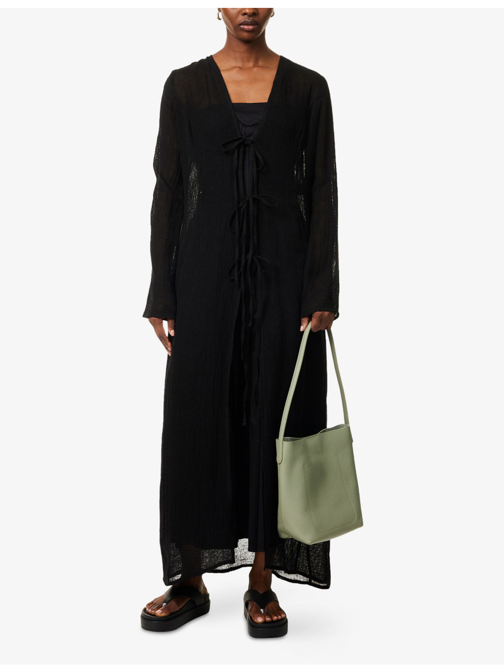 Dahmit Sheer Linen Maxi Dress - 2