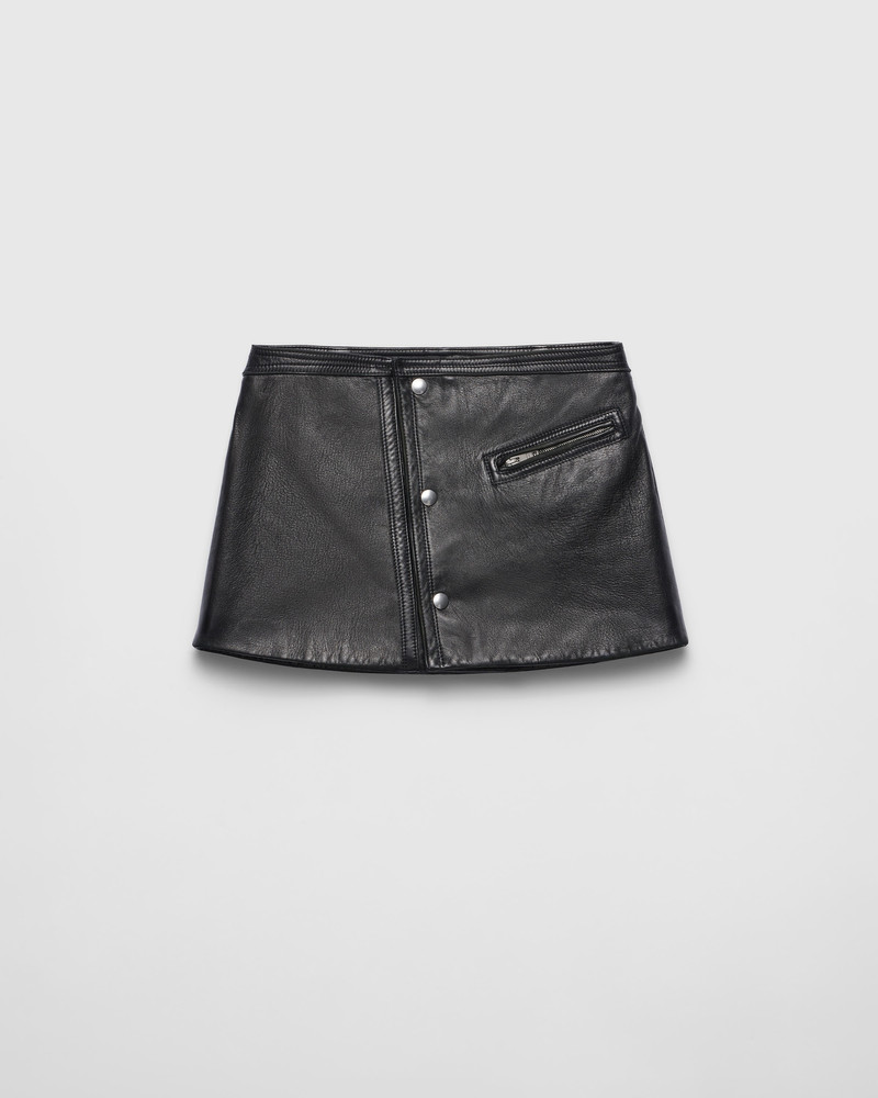 Leather mini skirt - 1