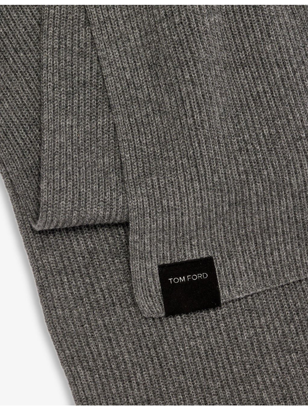 Logo-Tab Brushed Cashmere Scarf - 2