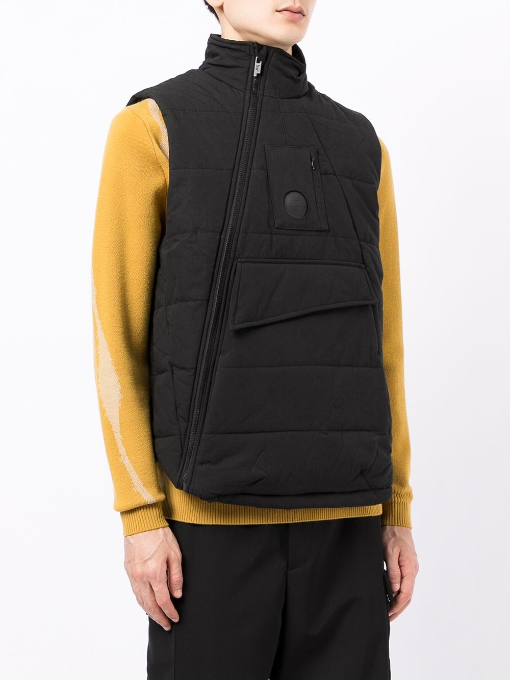 logo zipped gilet - 3