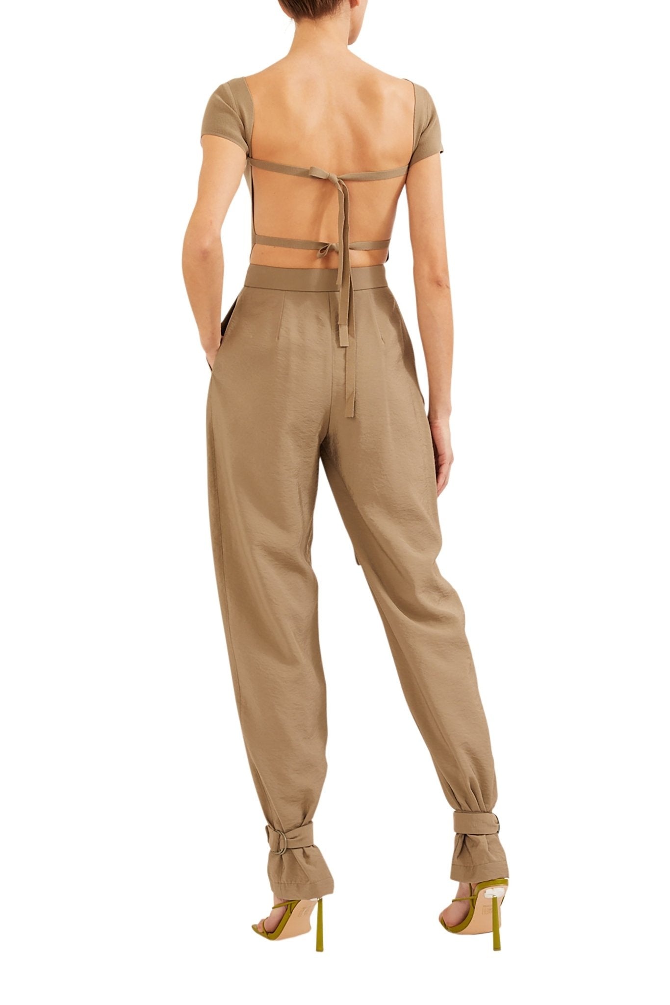 Boat Neck Tie Back Top - 5