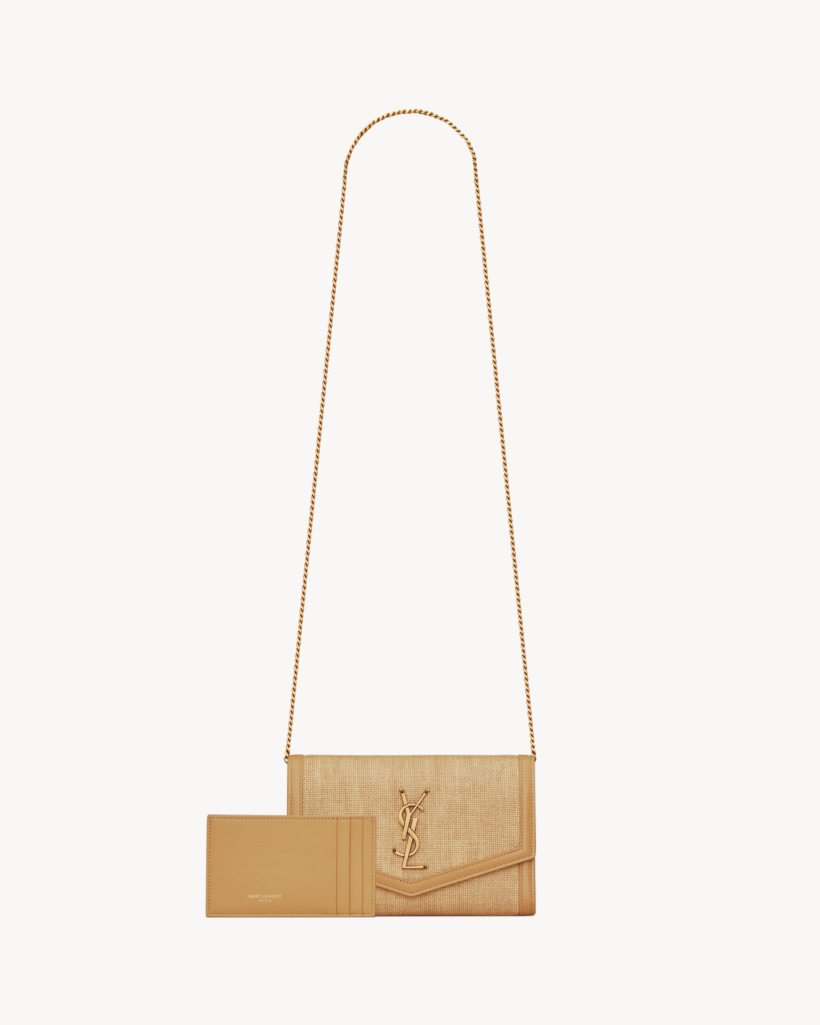 UPTOWN CHAIN WALLET IN MICRO RAFFIA - 2