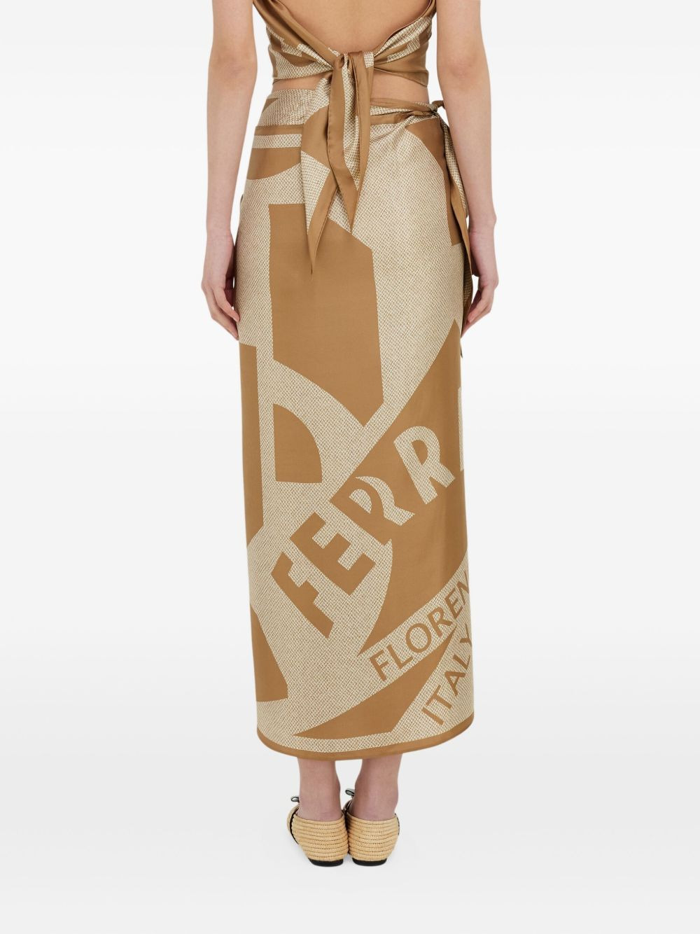 printed wrap beach cover-up - 3