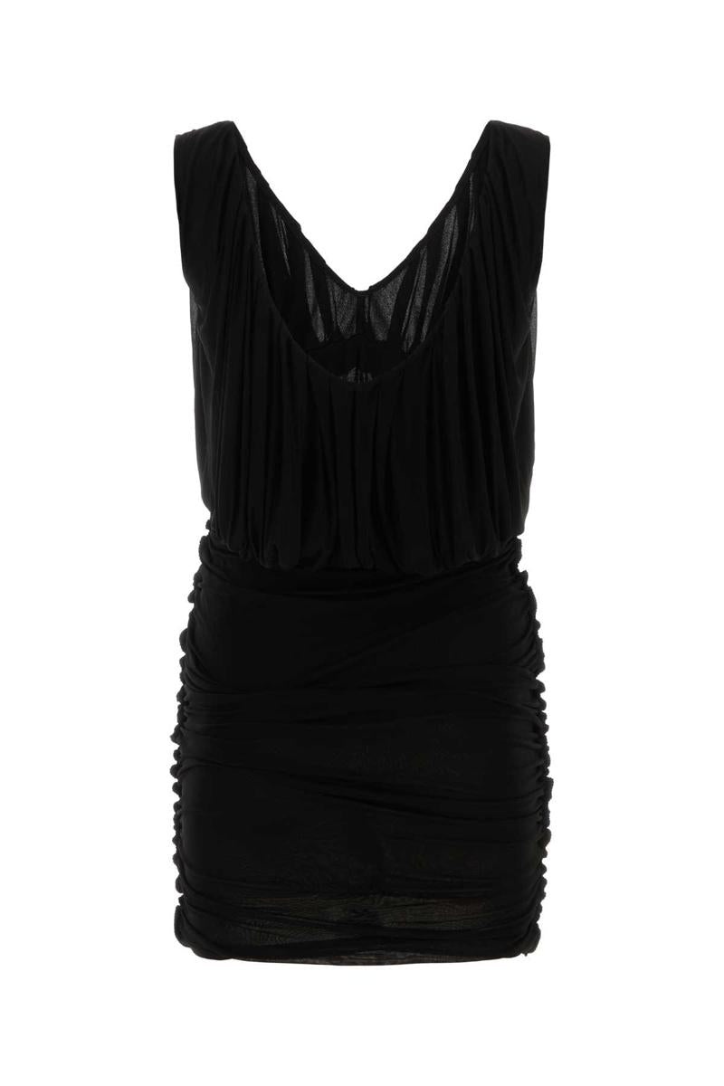 ワンピース Saint Laurent DRESS (729750Y5G98 1000) Saint Laurent Halter Neck Maxi Dress in Noir | FWRD