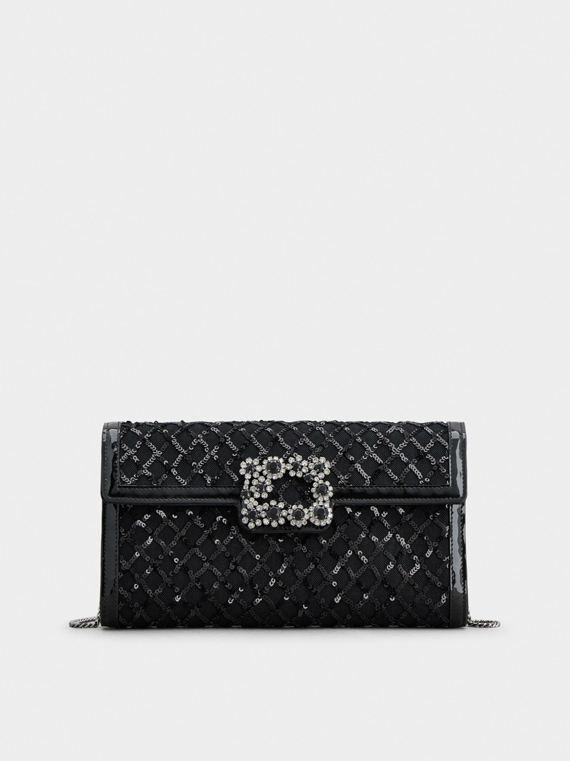 Efflorescence Clutch with sequins - 1