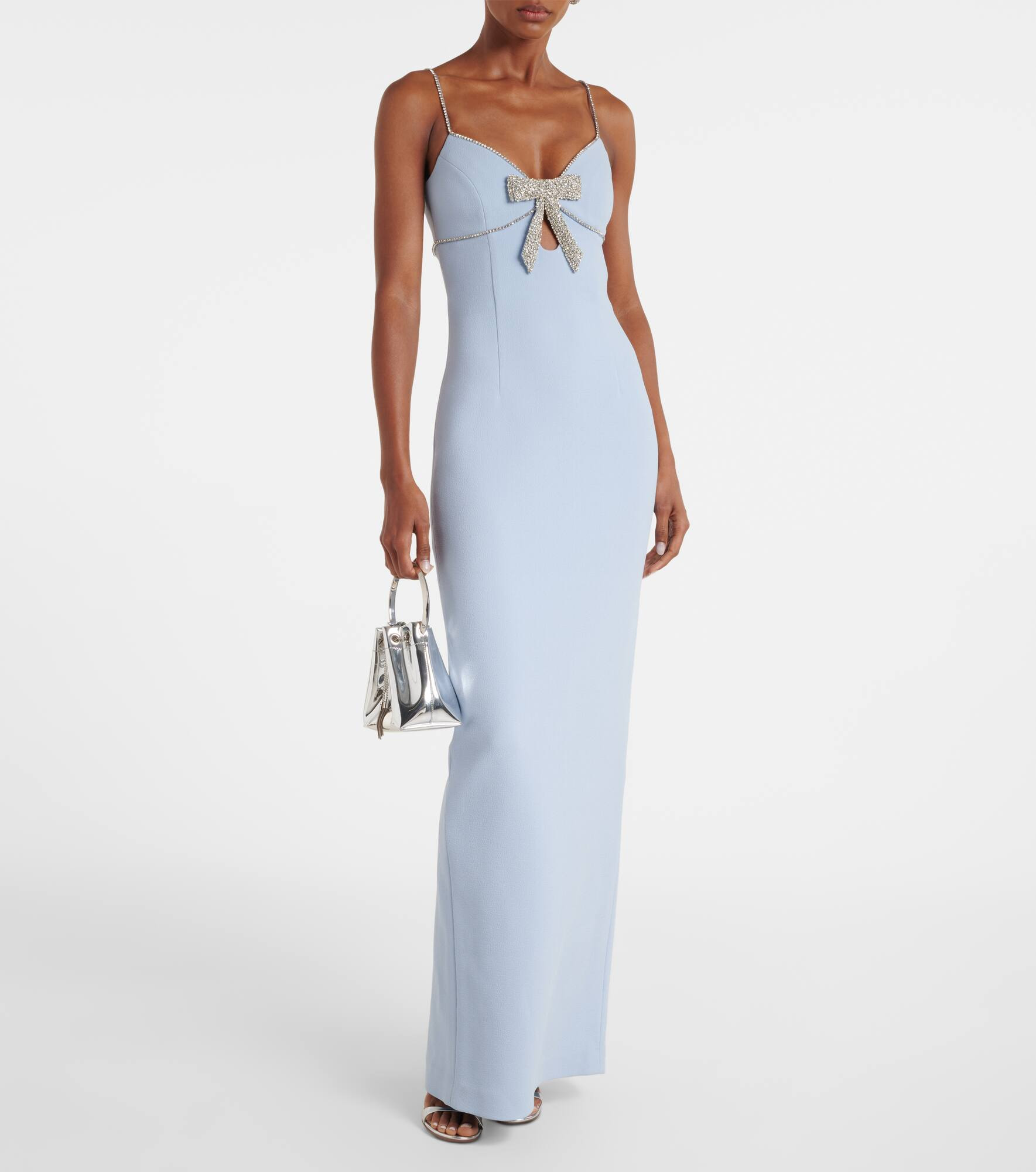 Bow-detail embellished crêpe gown - 2