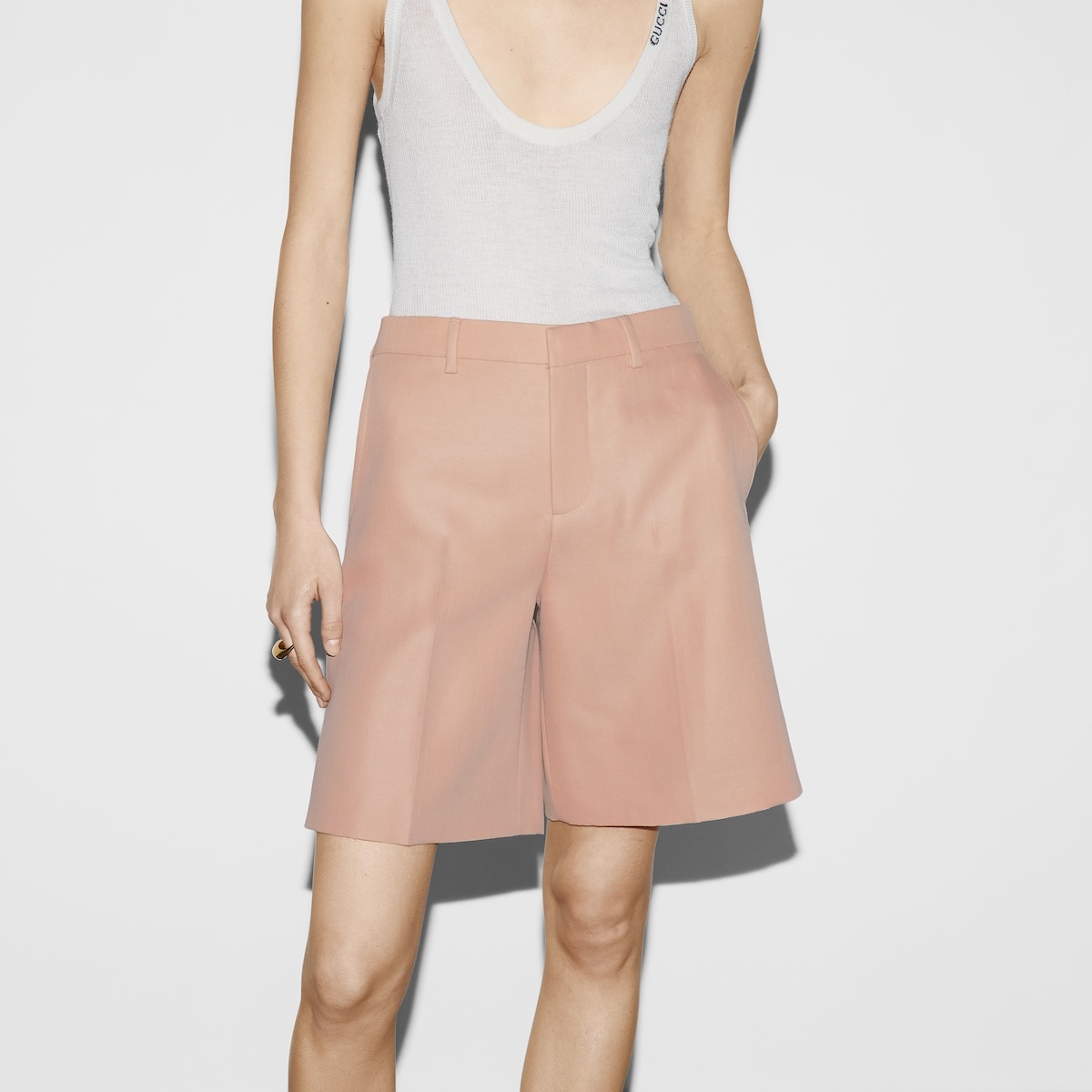 Wool mohair bermuda shorts - 3