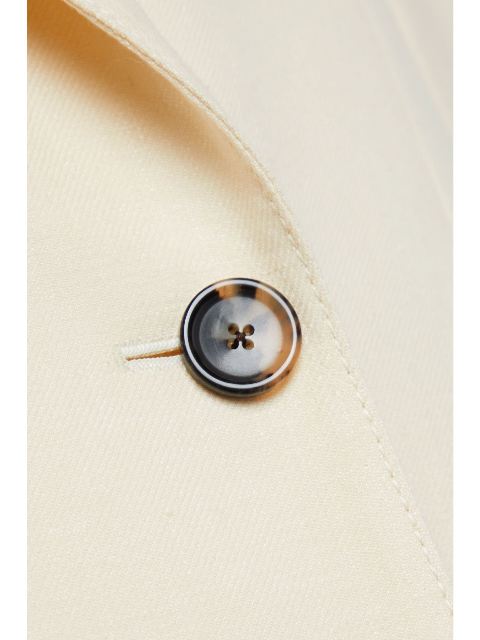 Aurora linen and wool-blend twill blazer White - 4