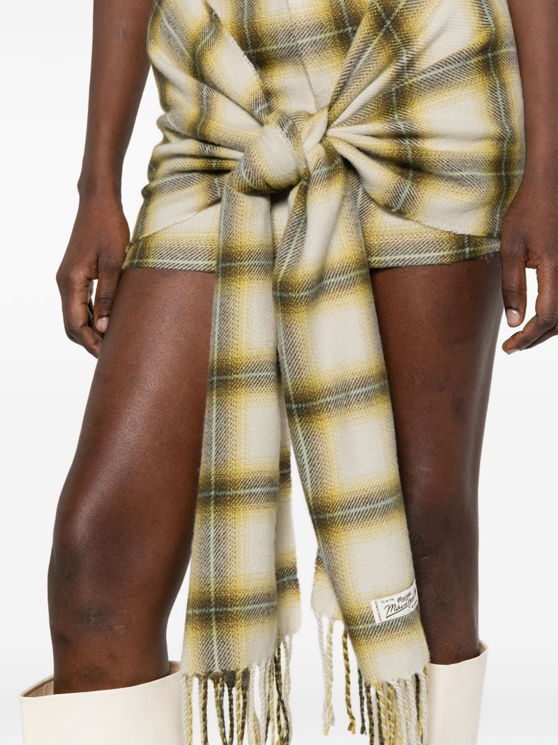check-pattern tassel mini skirt 5