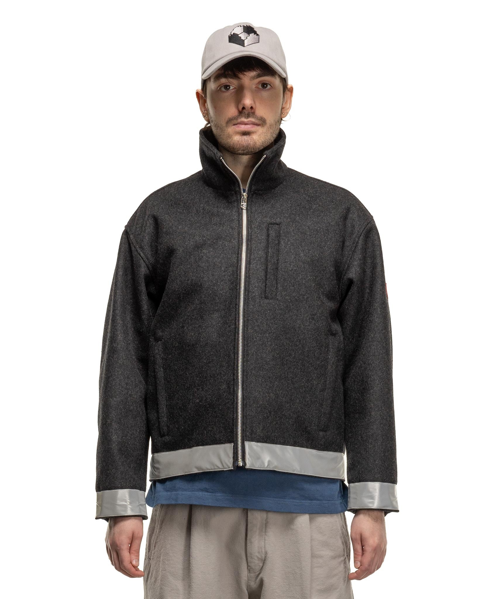 Reflect Wool Zip Jacket Charcoal - 4