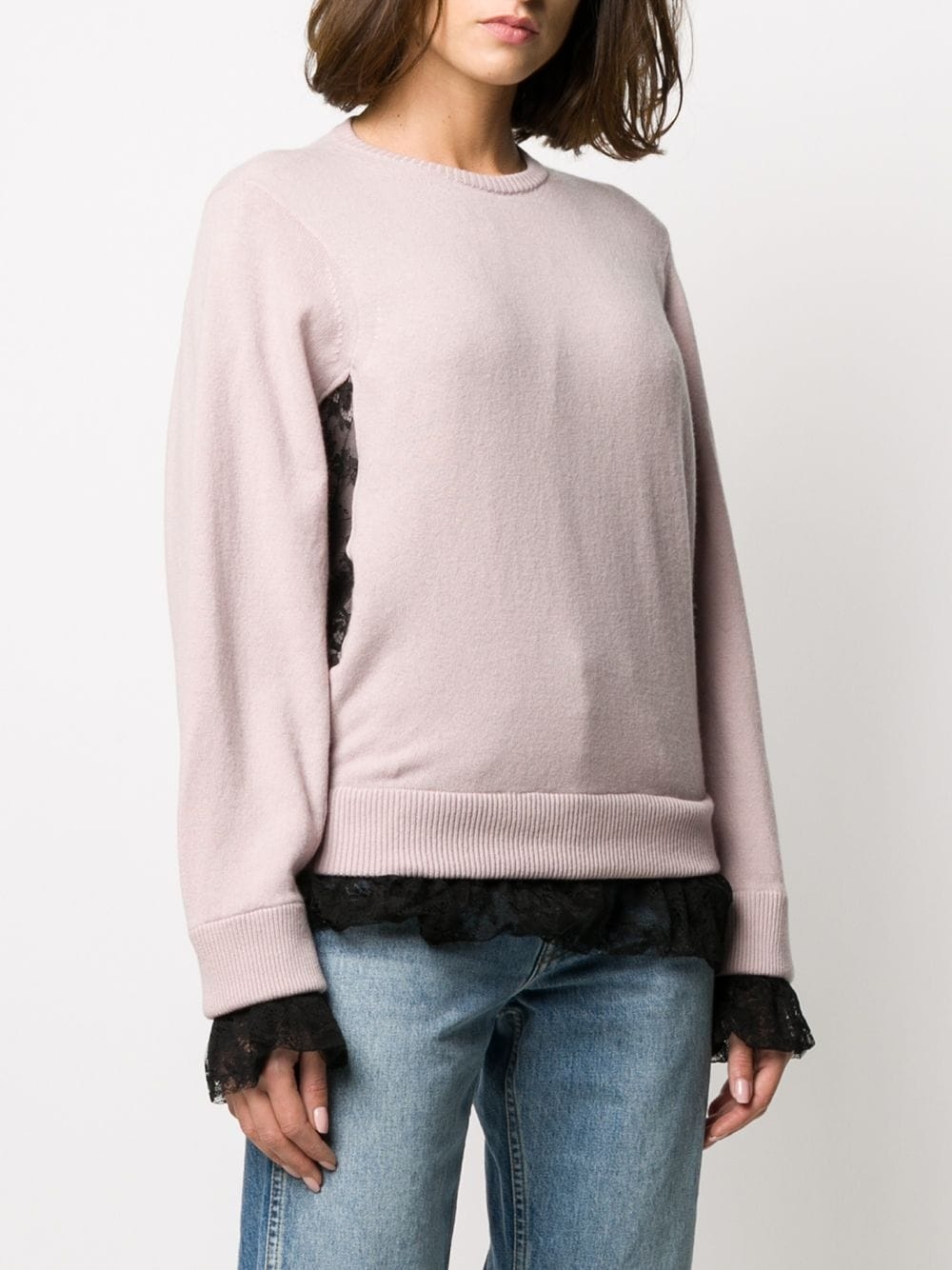 lace-trimmed jumper - 2