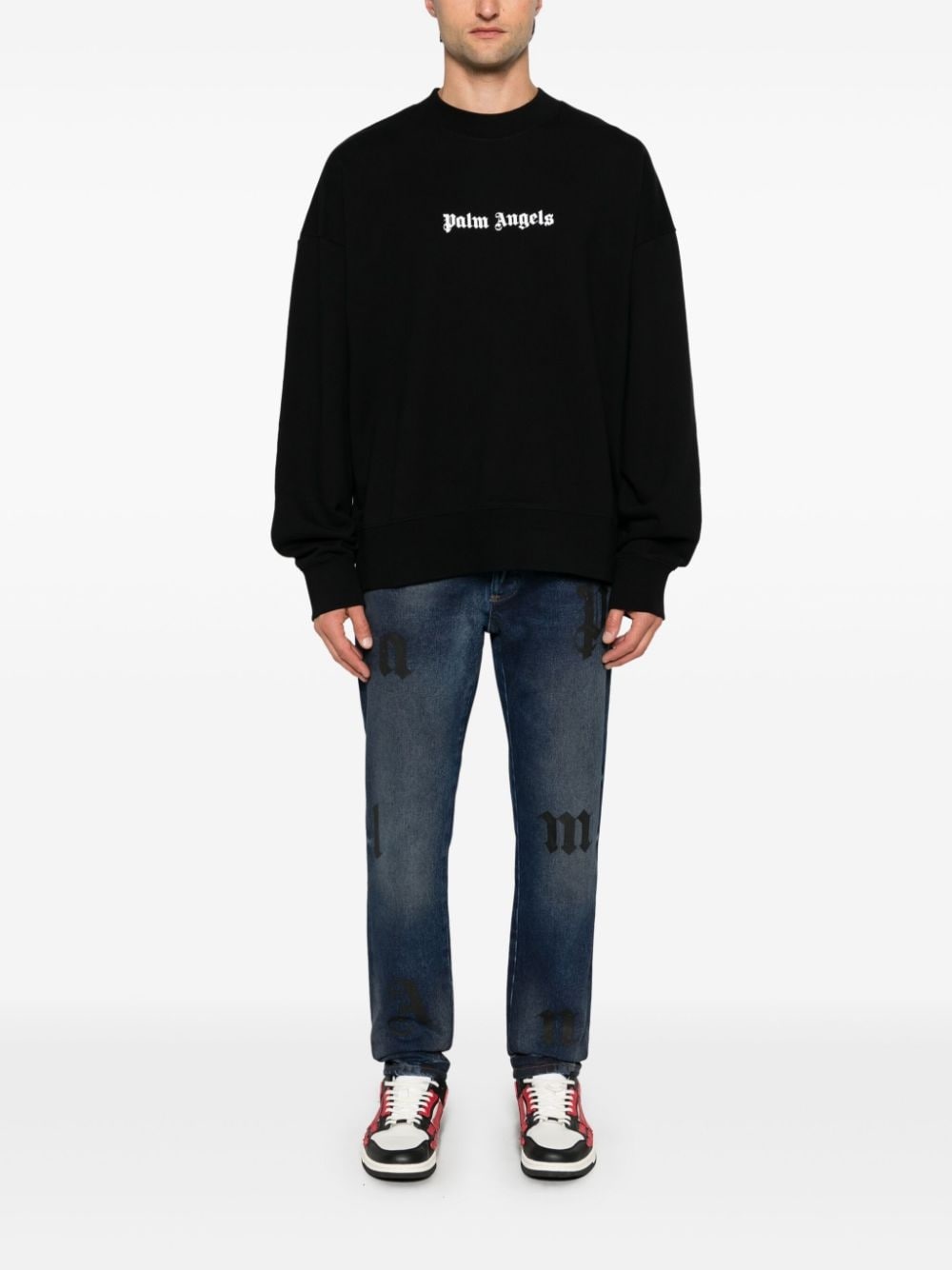logo-print jeans - 2