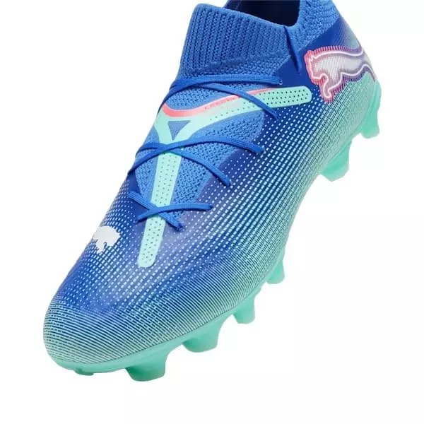 PUMA Future 7 Pro FG/AG "Bluemazing/PUMA White/Electric Peppermin" Men's Soccer Cleat - 5