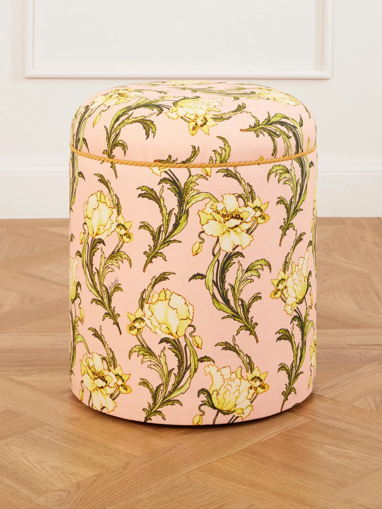 Baba' Printed Canvas Pouf - 1