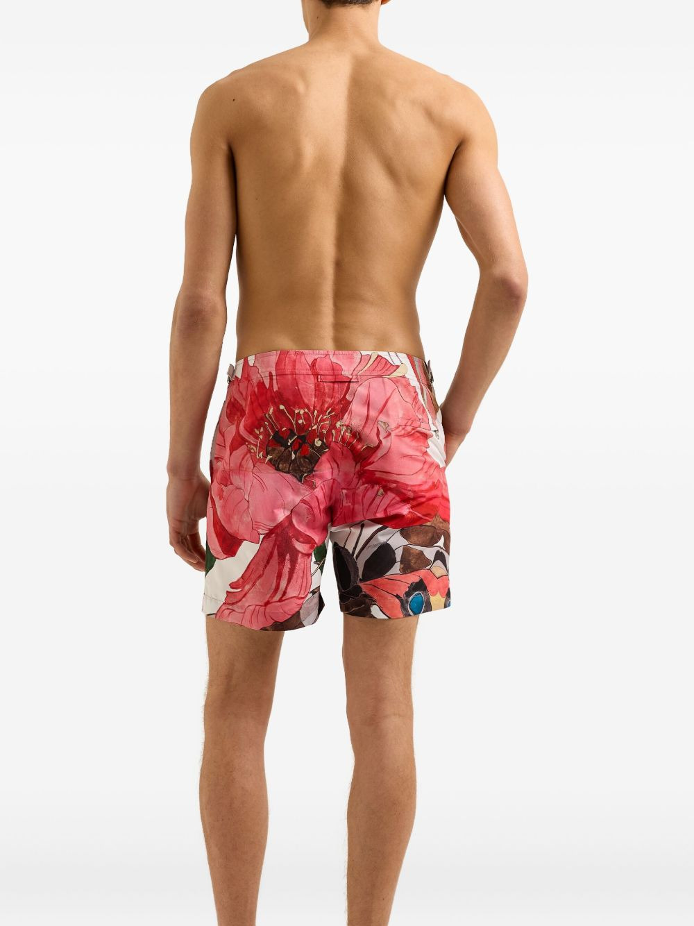 Bulldog floral-print swim shorts - 3