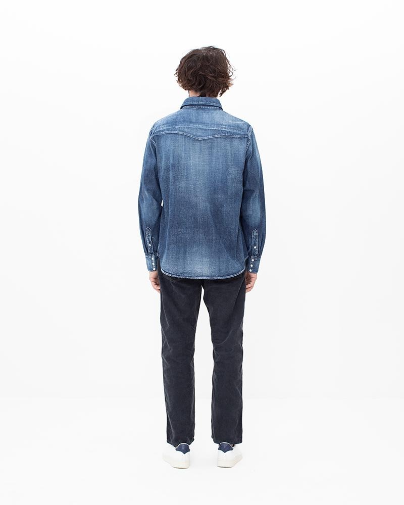 SOCIAL SCULPTURE SHIRT DMGD INDIGO - 4