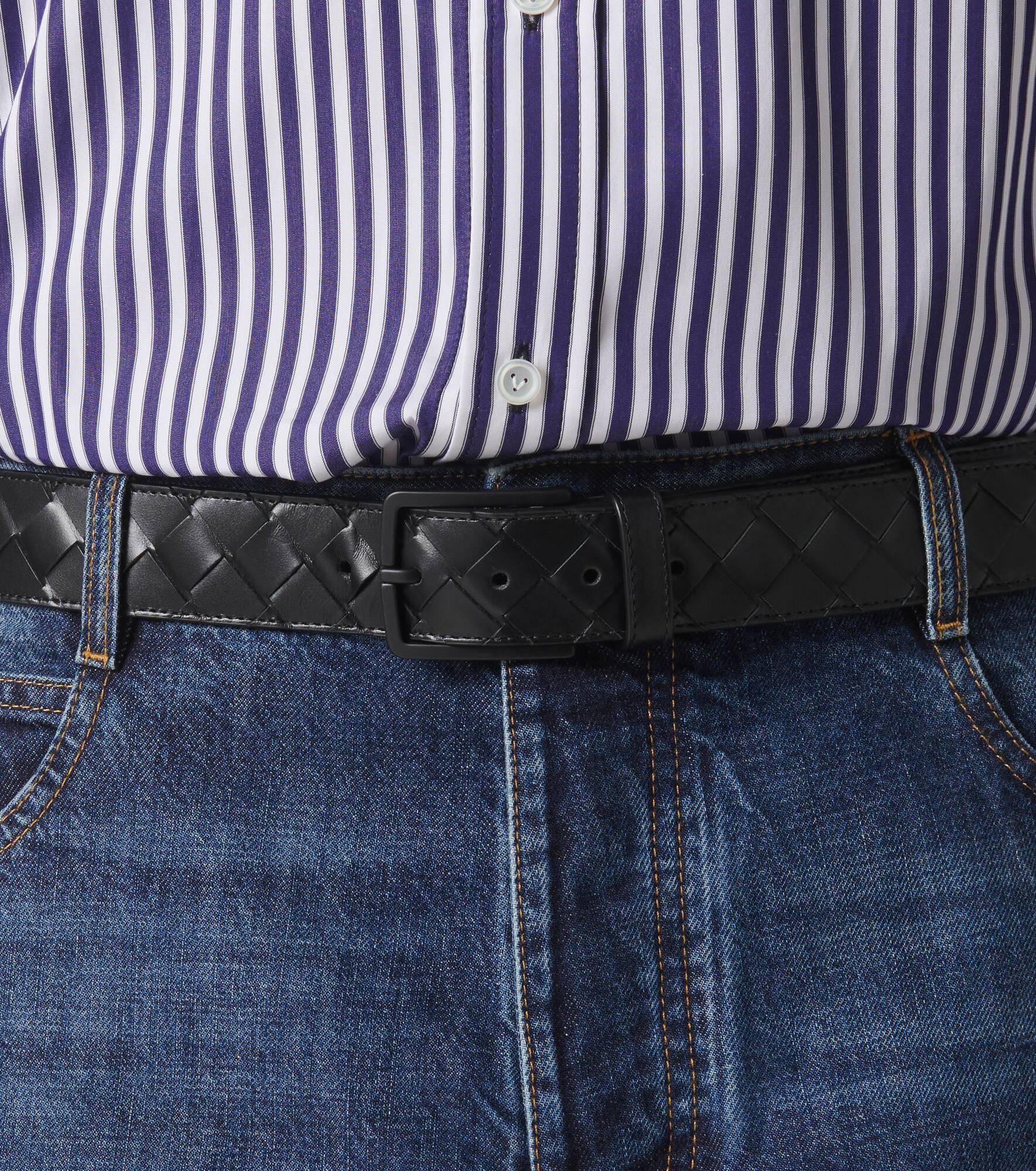 Intrecciato leather belt - 3