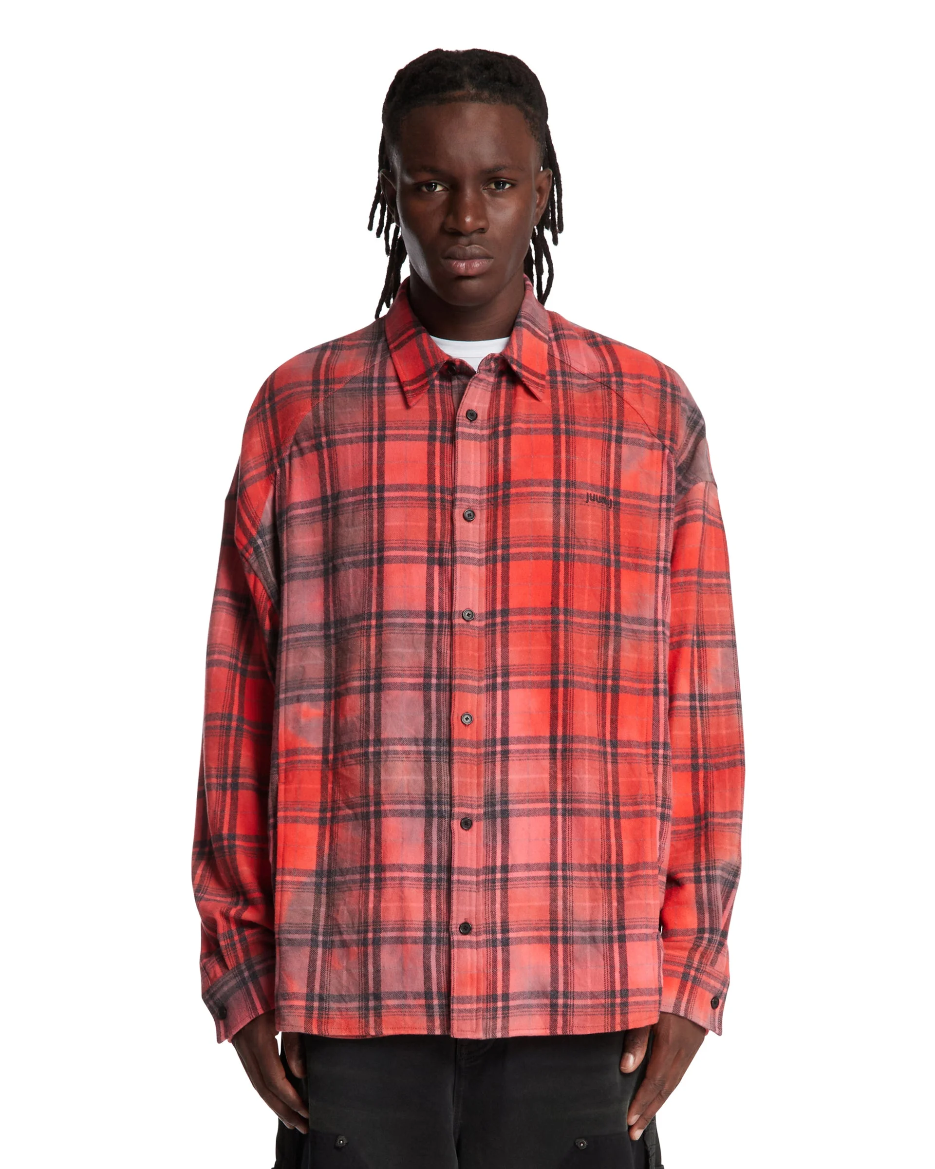 Red Checked Cotton Shirt - 1
