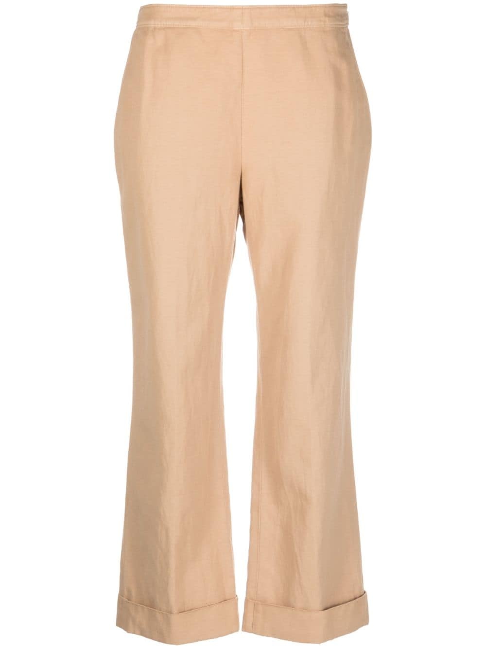 cropped flared trousers - 1