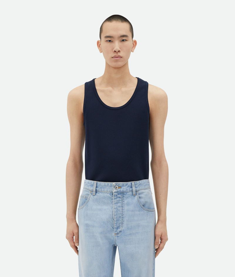 Stretch Cotton Ribbed Tank Top 1