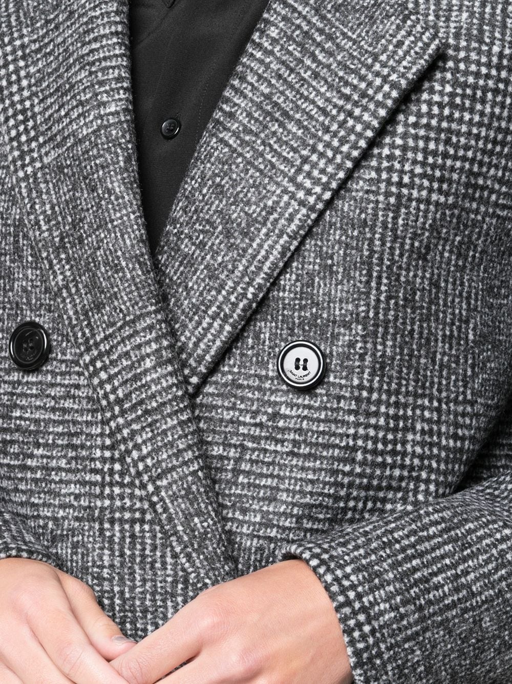 double-breasted tweed blazer - 5