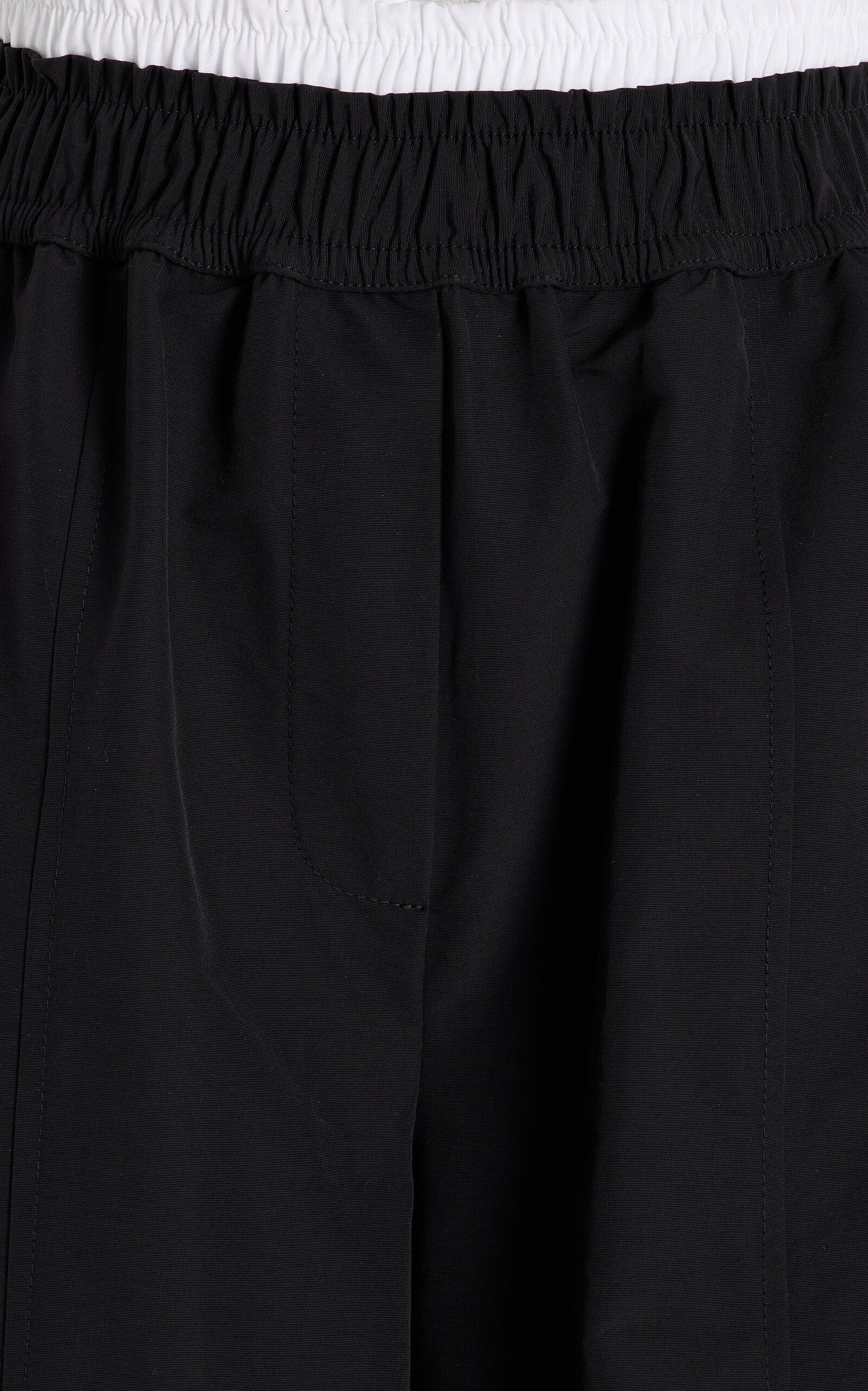 Olly Double-Waist Cotton Faille Wide-Leg Pants black - 3