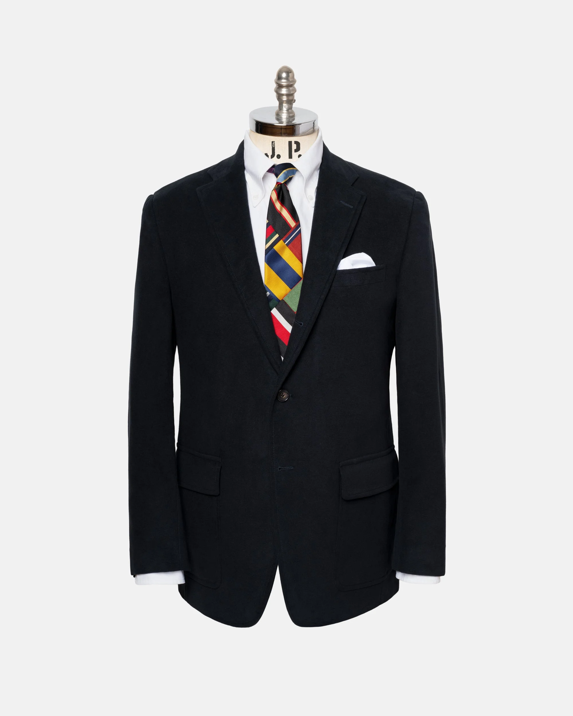 MADE-IN-USA COTTON DARK NAVY MOLESKIN SPORT COAT - 1