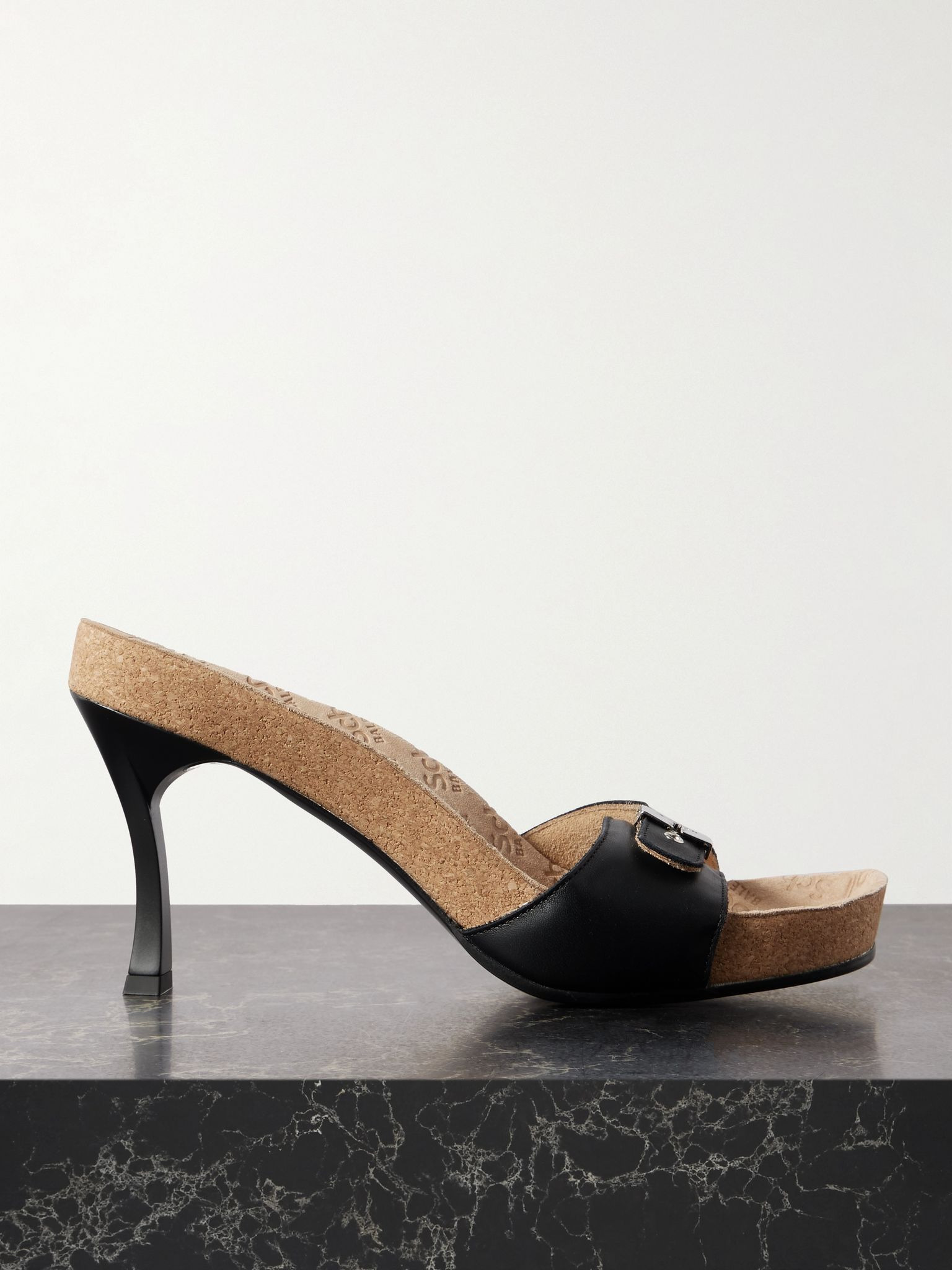 + Scholl embellished leather mules Black - 1