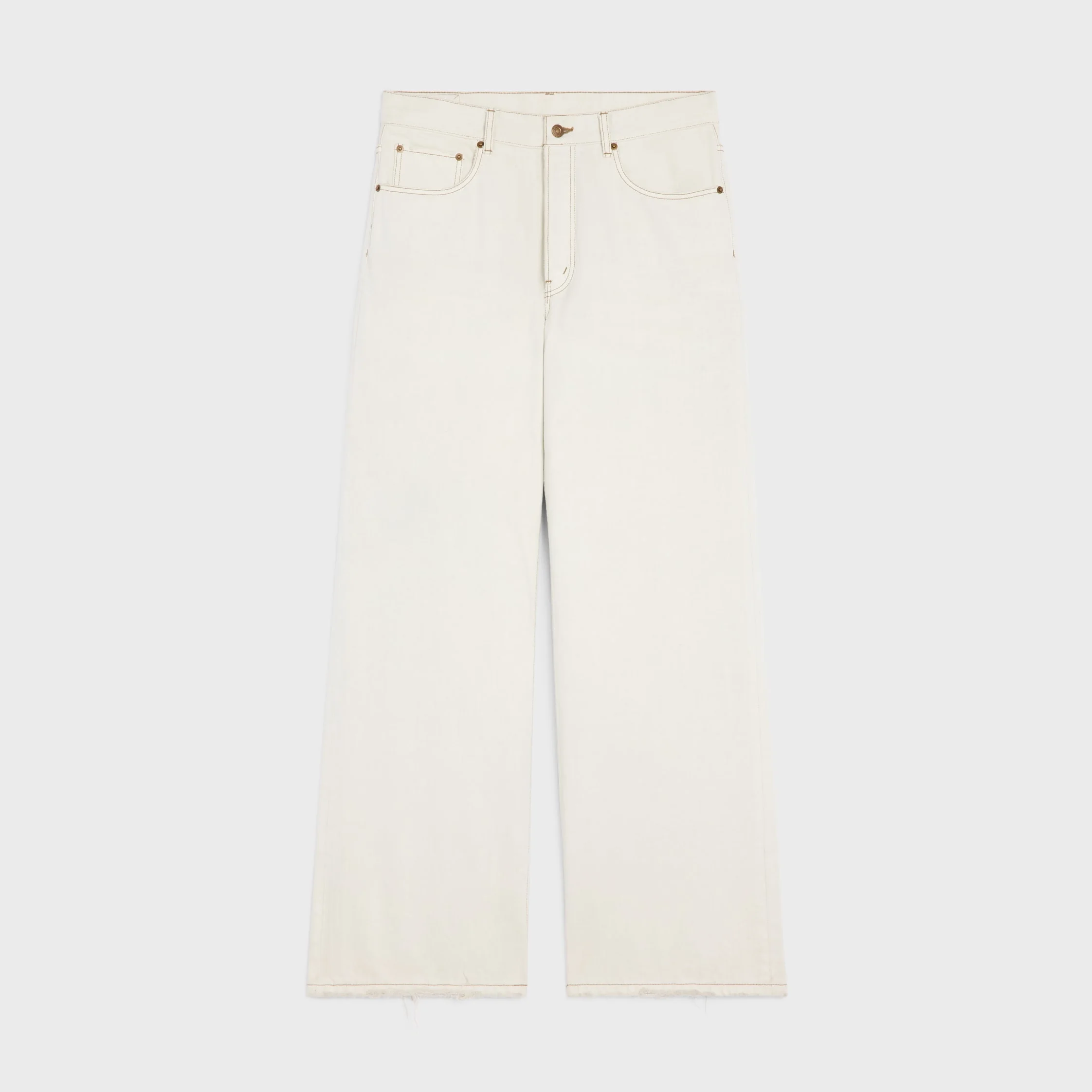 WIDE LEG JEANS IN heavy cotton twill - 1