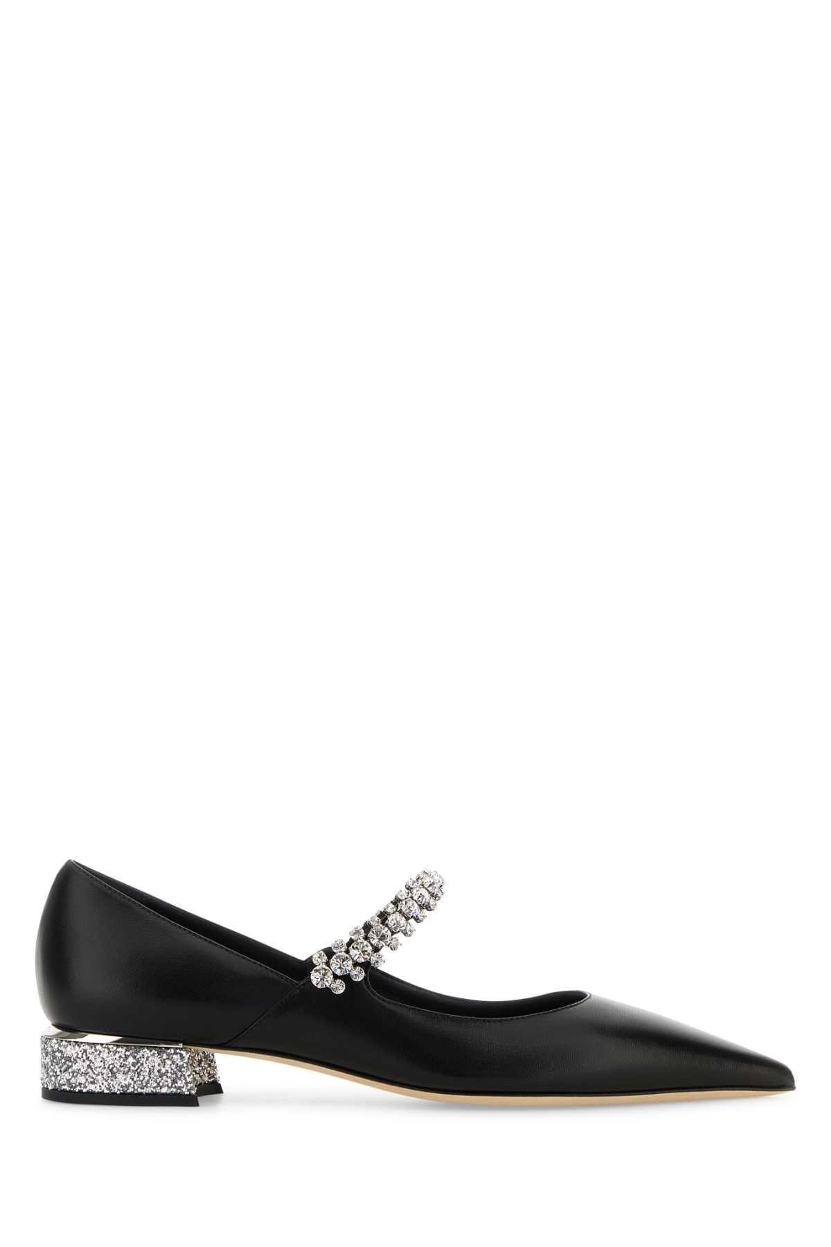 Jimmy Choo Women Black Nappa Leather Bing Ballerinas - 1