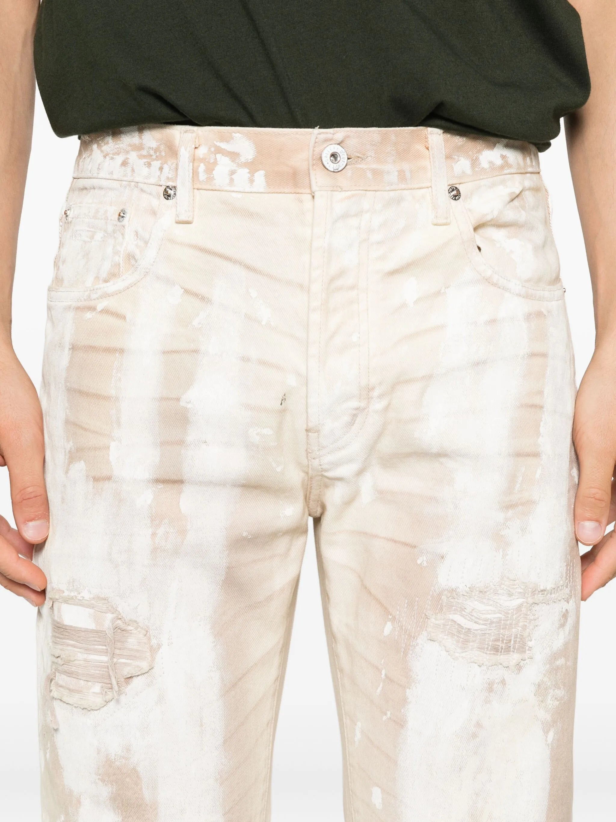 Gallery Dept. Paint-splatter Distressed Jeans - 2