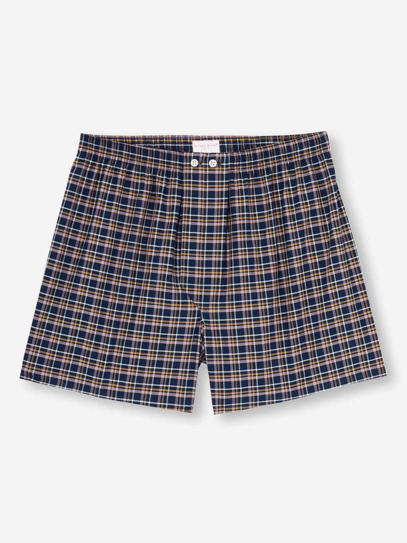 Men's Classic Fit Boxers Barker 37 Cotton Navy - 1