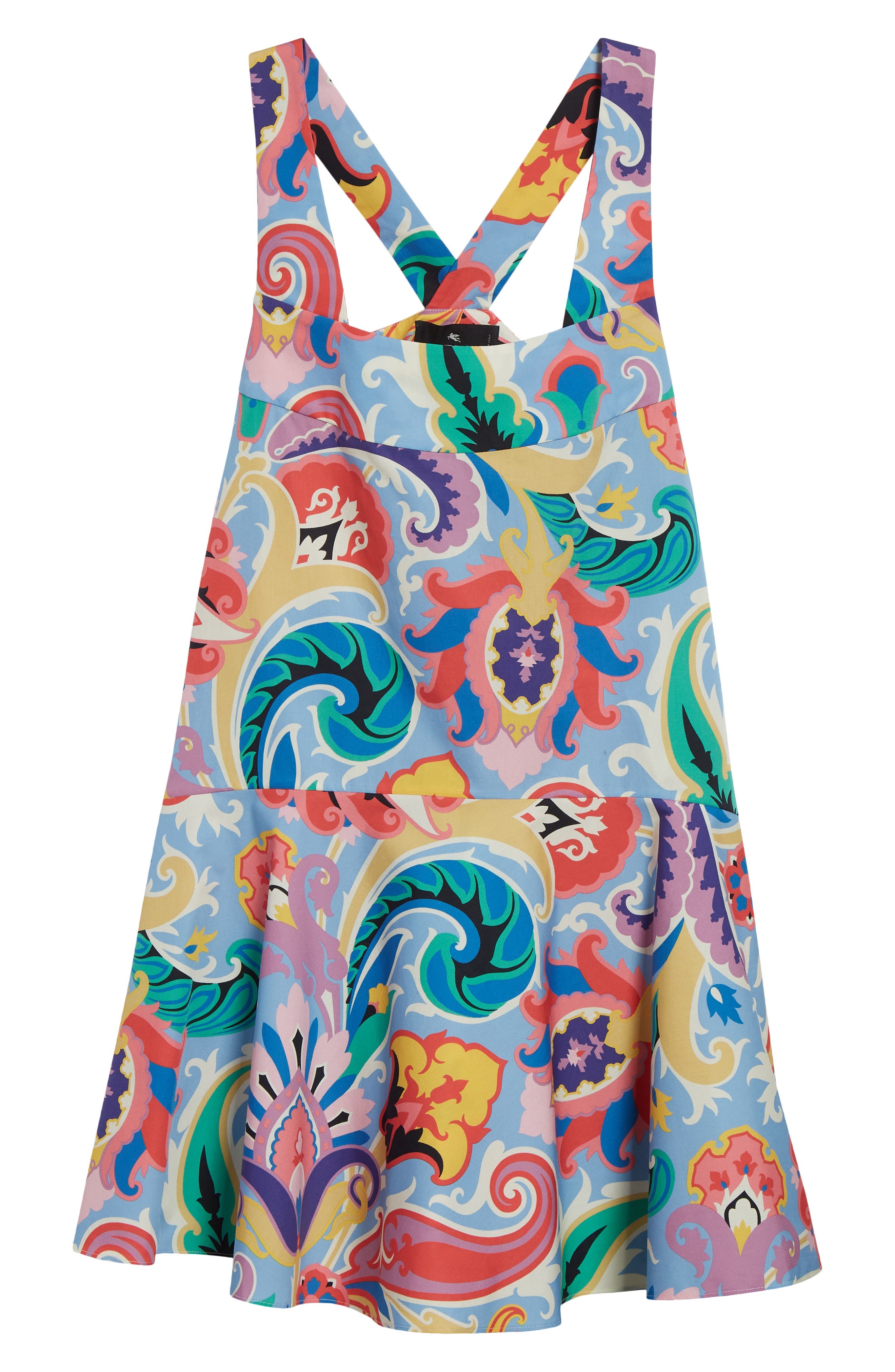 Etro Paisley Square Neck Minidress in Stampa Blue at Nordstrom - 5