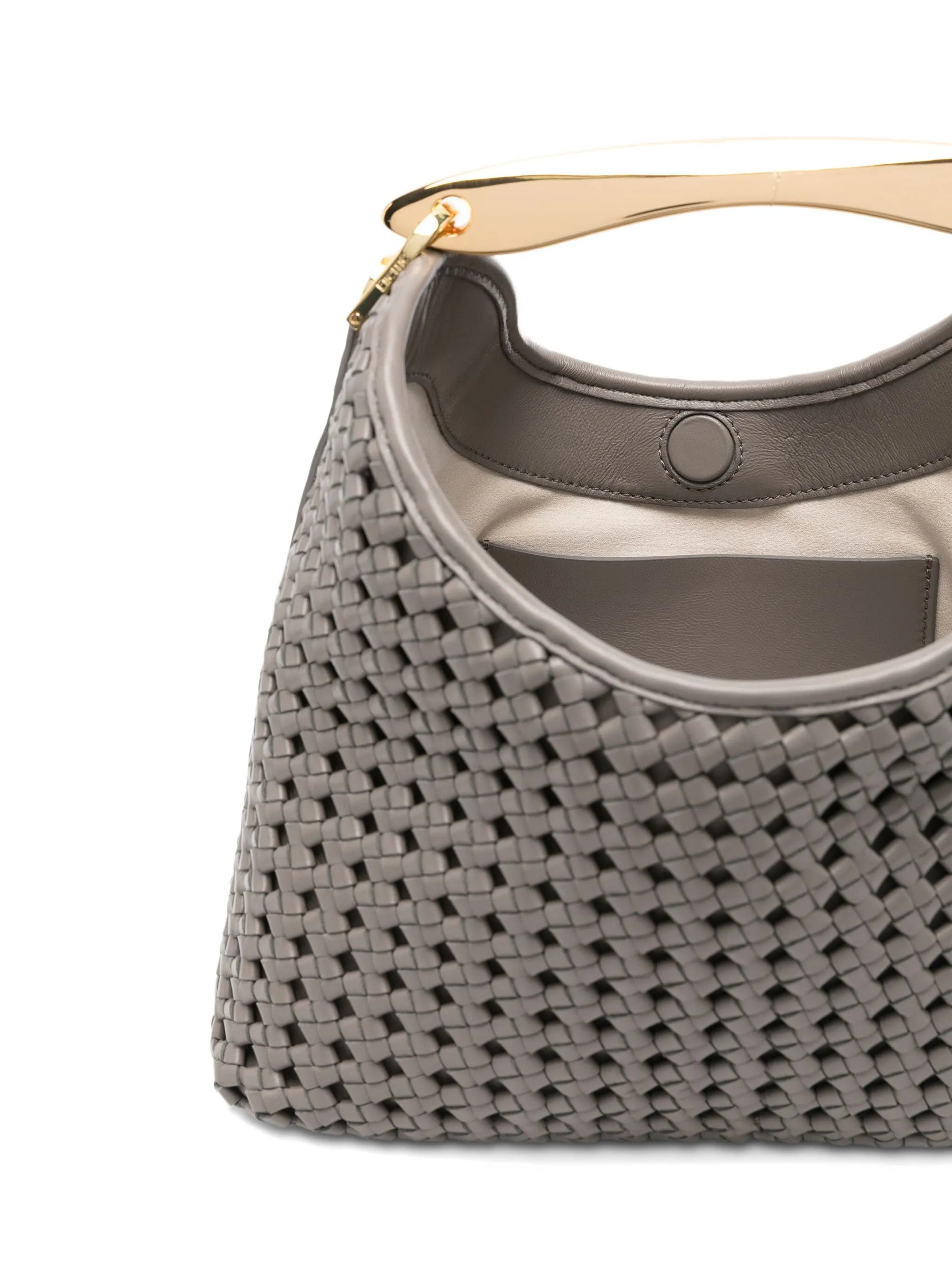 Elleme Boomerang Woven Leather Top-handle Tote Bag - 3