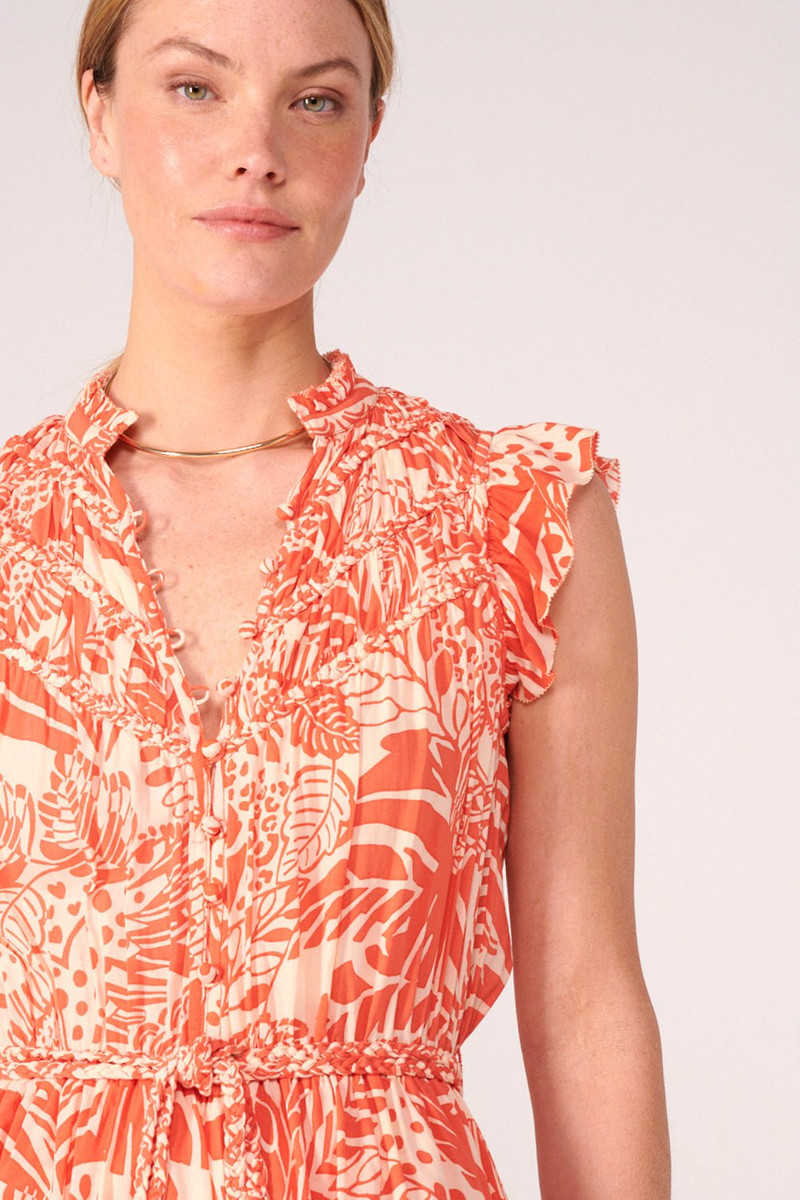 Mini Dress Callie - Orange Toucan 1